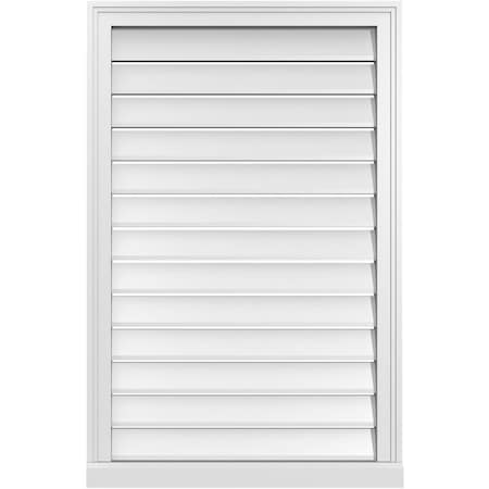 Ekena Millwork Vertical Surface Mount PVC Gable Vent: Functional, w/ 2"W x 2"P Brickmould Sill Frame, 26"W x 40"H GVPVE26X4003SF